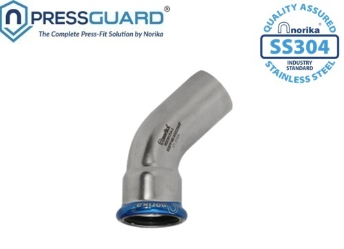 Stainless Steel 304 Press Fit 45 Deg Elbow (MxF)